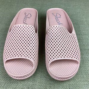 Skechers Pink Cali Glits Slide Sandals